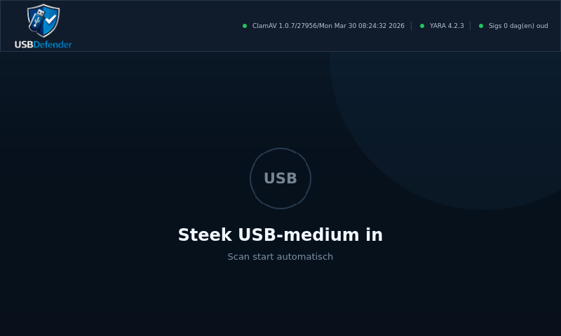 USB Defender — wacht op USB-medium